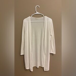 Chic White Open-Front Cardigan